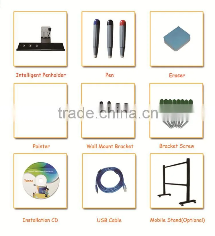 Multiuser USB interactive whiteboard for education,business,conference,etc.world-class interactive board 85"
