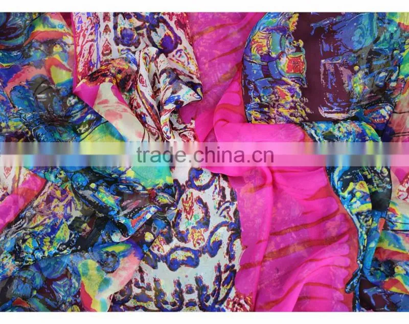 Supply 100% silk satin chiffon fabric