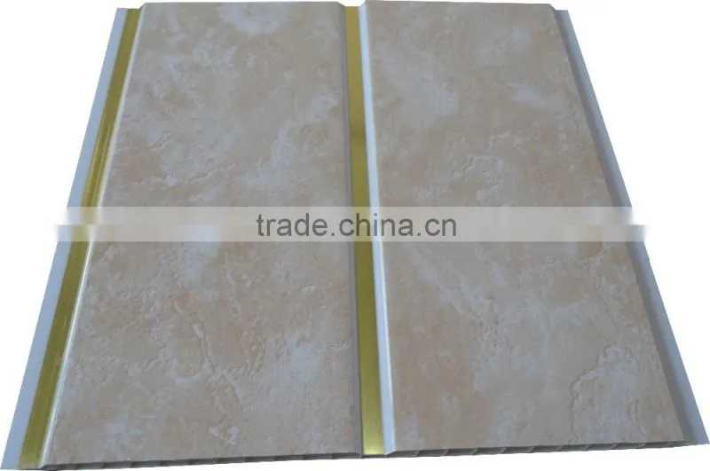 10'' width new style trinidad pvc ceiling panel & wall panel with sivler strip,middle groove G130