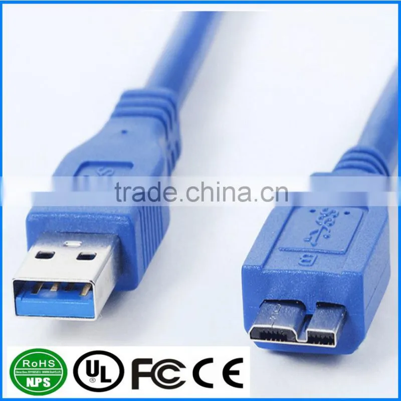 USB3.0 Datacable AM-MicroB Superspeed Connecting Line High Speed Standard 9 Core Datawire For Samsung Charging Cable