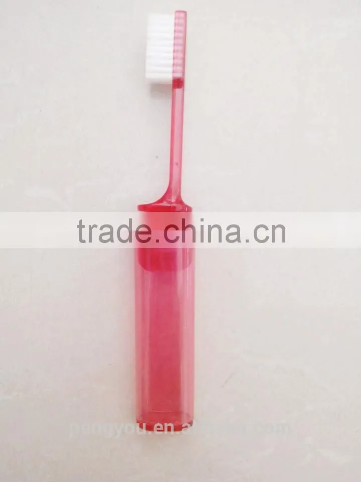 2014 high quality customized plastic travel folding toothbrush