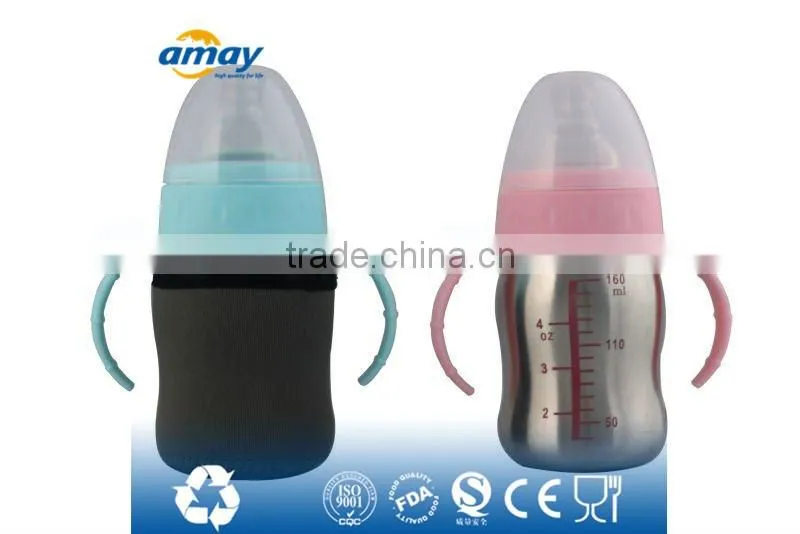 hotselling 160ml stainless steel baby feeding bottle