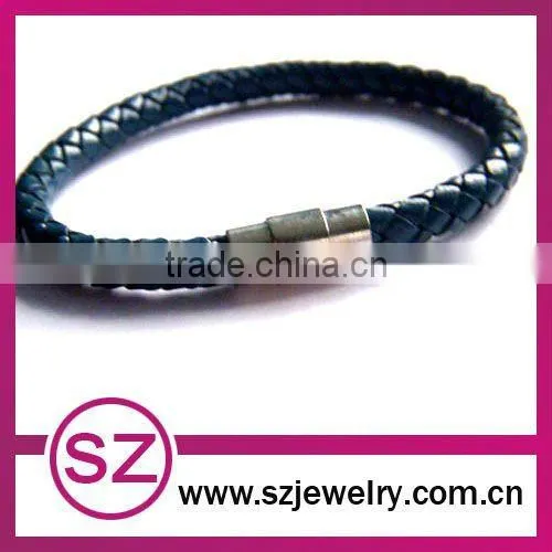 pub0036 new fashion leather wrap magnetic clasp bracelet