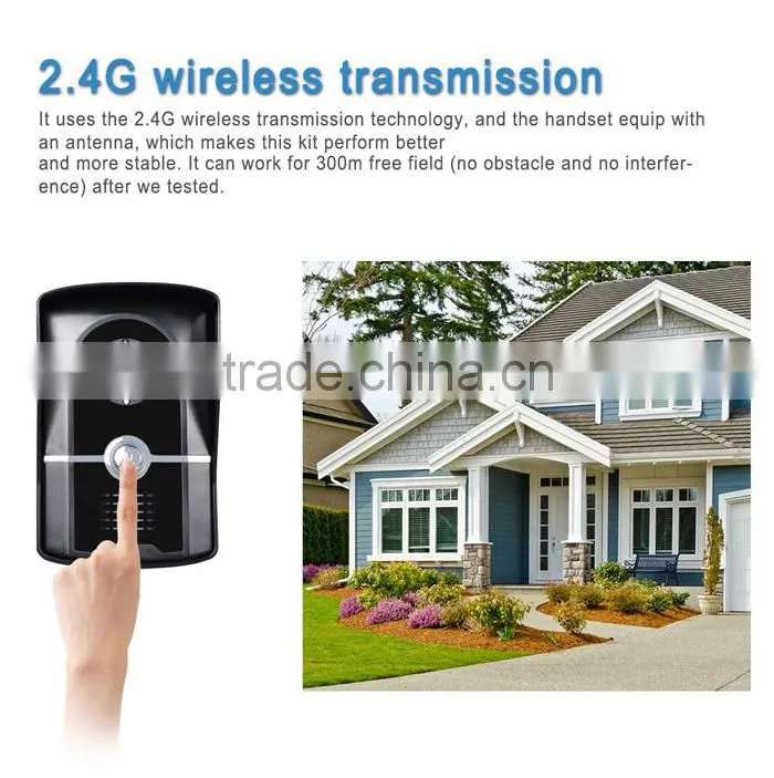 IP55 Waterproof Design 12 Ringtones Camera Intercom Doorbell Video Doorphone with ID Cards
