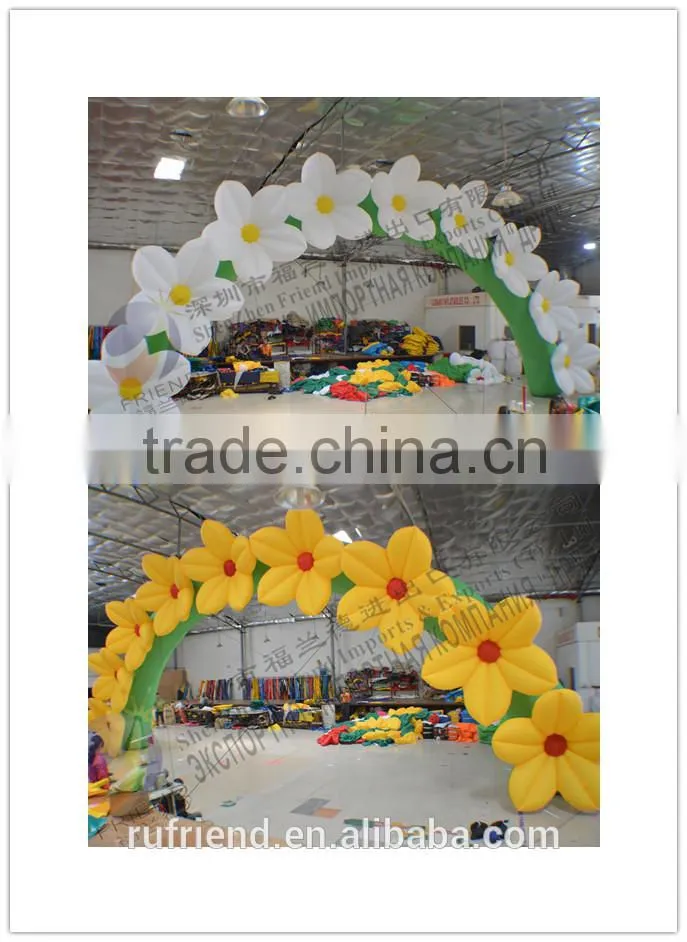 White wedding inflatable arch inflatable arch inflatable arch flower festival opening ceremony arches wholesale