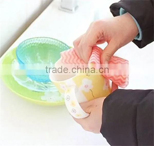 Roll of 50pcs Multipurpose Non-woven Fabric Nonstick Wiping Rags House Cleaning Cloth Kitchen Dish Dishcloth