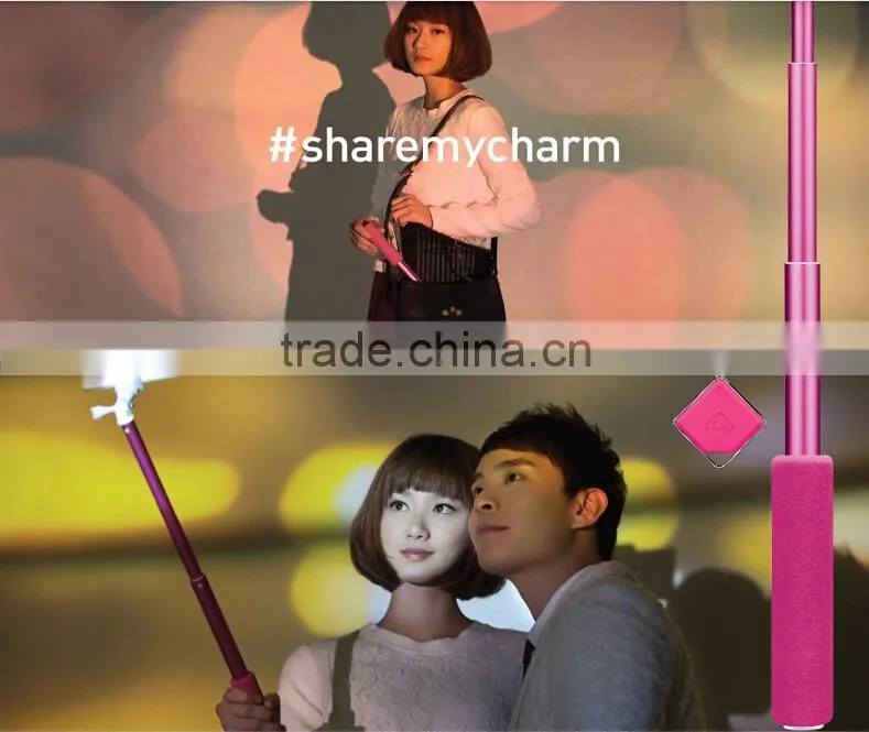 Black Aluminum Monopod Selfie Stick for tourism aluminum expandable stick
