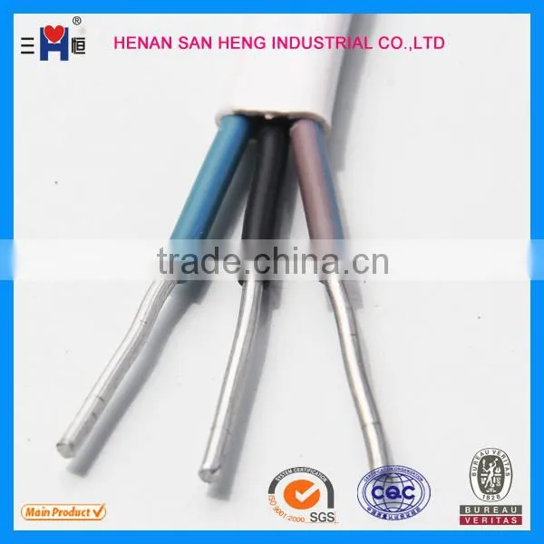 Al conductor flat wire BVVB/BLVVB electric wire and cable