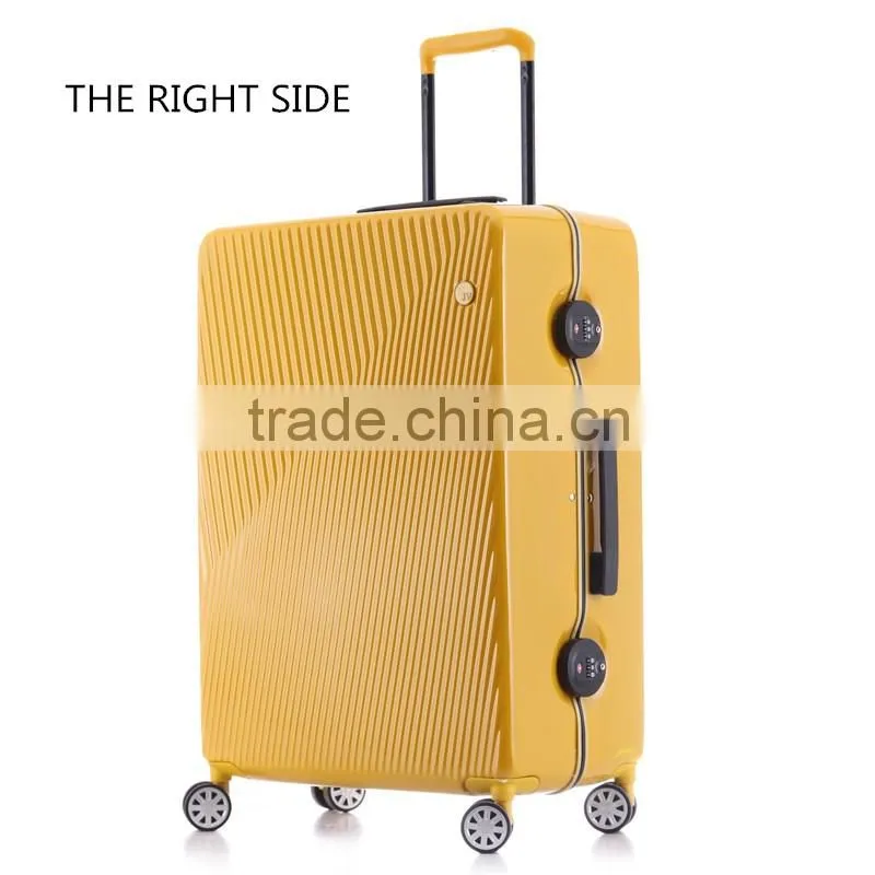 Simple fashion aluminum frame travel business luggage
