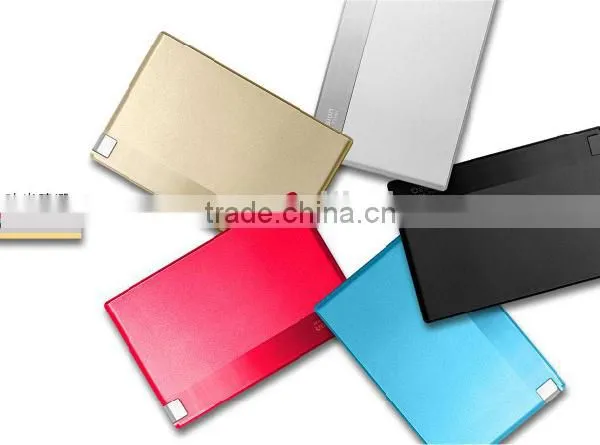 most thin credit card power bank with USB flash