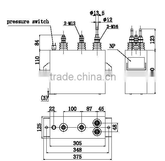 PP Flim Capacitors For Induction Equipment 3000 VAC