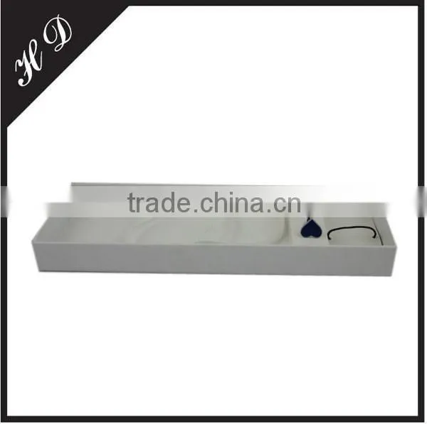 White Men's Tie Cufflink Set Gift Packgaing Box With dividers