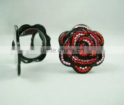 Flower shape single side compact mirror/cosmetic mirror/make up mirror/vanity mirror/pocket mirror for promotion