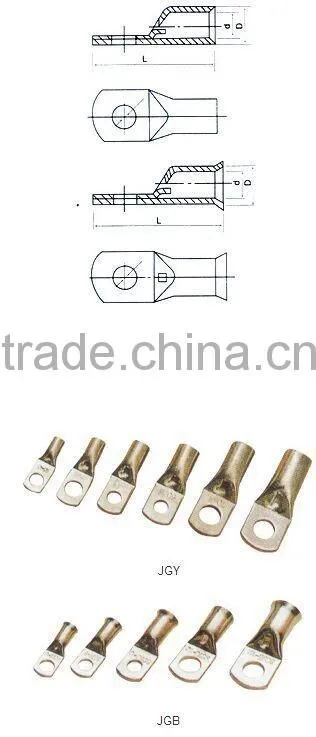 16mm2 copper tube terminal cable lugs