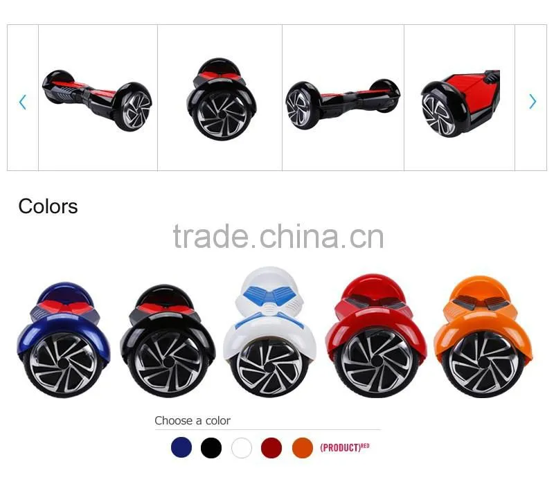 Two wheel smart 6.5inch balance scooter electric scooter 8inch rose gold