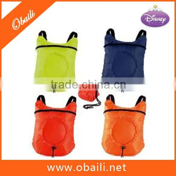 Ripstop foldable backpack,foldable drawstring bag,folding backpack for promotional