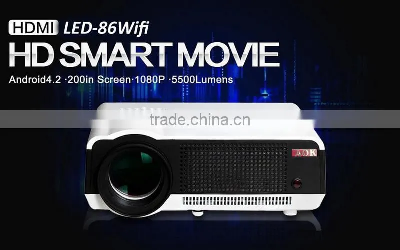 4k Projector 3D Projector Supports 4K Decoding LED Projector with Android WIFI Bluetooth Home Theatre for Business