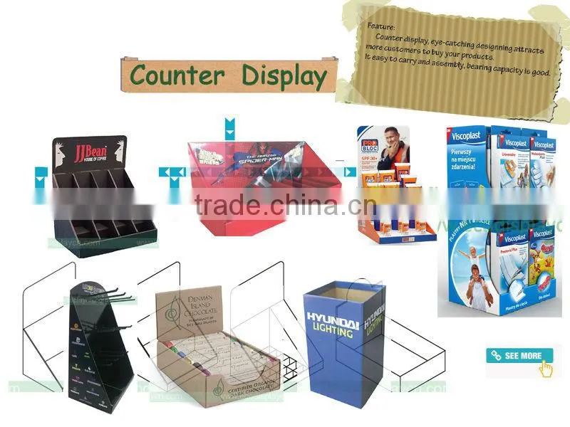 Paper Material Cardboard Floor Display Standee, POS Display Standee