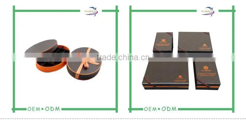 wholesale rectangular gold card ribbon bow cardboard chocolate boxes