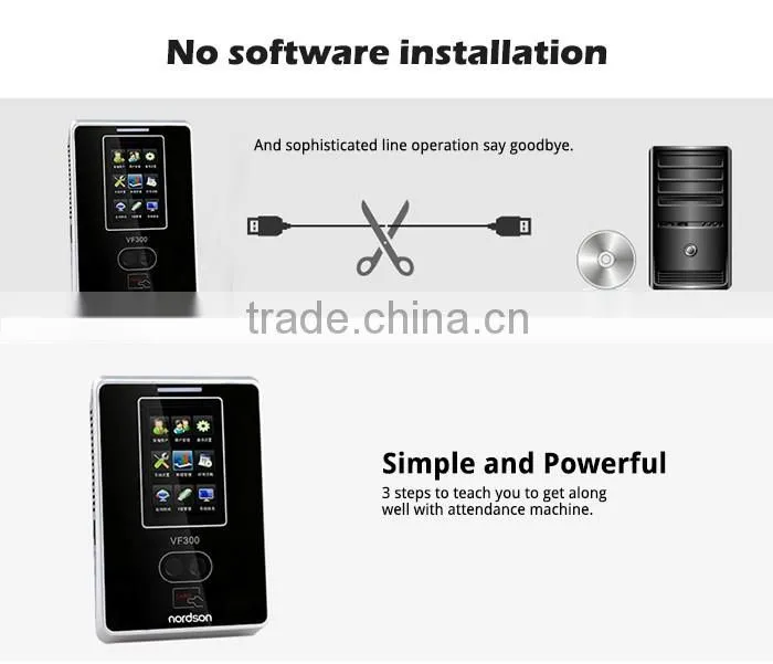 VF400 Face & RFID Time Attendance Terminal with WiFi, 3" Touch Screen