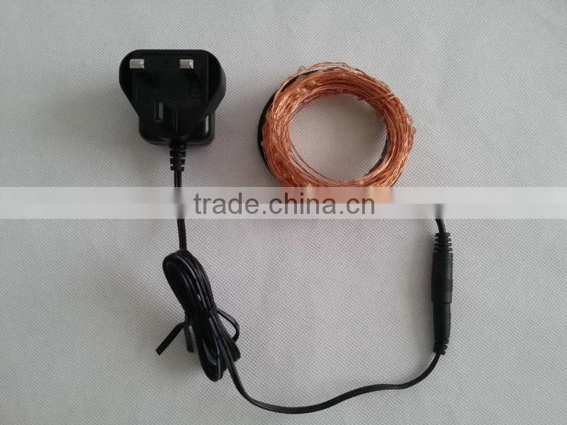 12V UK Plug Adapter 20ft led Christmas light strings