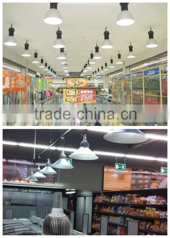 Black aluminum industrial 100w High bay LED fixture for supermarket and retail