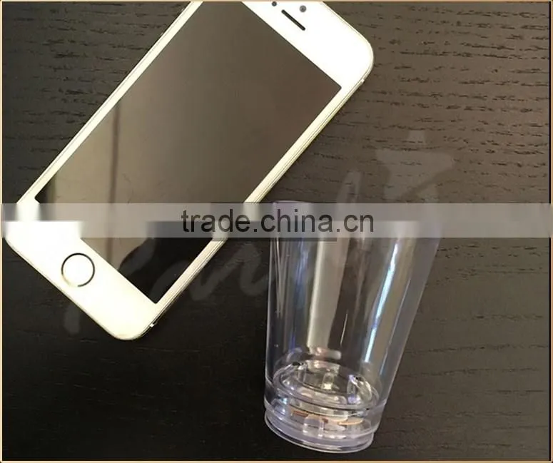 Nightclub LED plastic custom shot glasses water activated