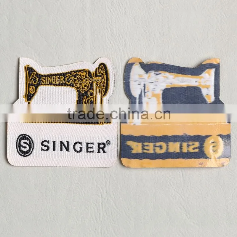 Die-cut fuse interlining with gum Irregular clothing label for sewing machine