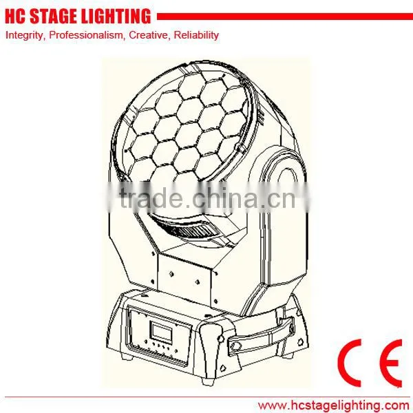 2015 hot promotion 19 15w beam led moving head zoom stage lighting