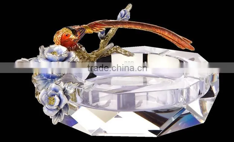 2014 New Design, Crystal/Glass Candle Holder with Enamel for Newly Weds