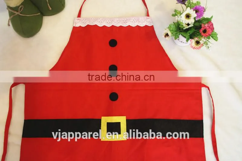 2015 new design Christmas cotton apron Christmas apron