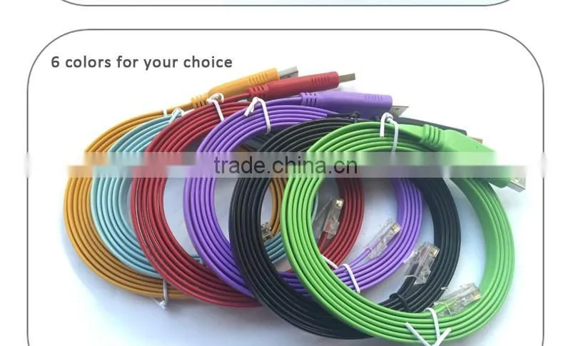 Classical blue FTDI Micro usb+USB to RJ45 console cable for Cisco router