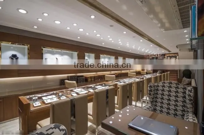 Modern elegant retail jewellery shop interior decoration