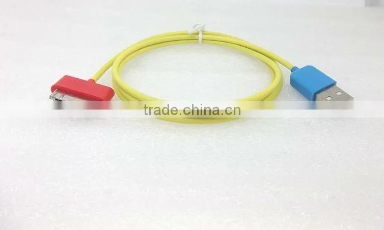 colorful usb data charger cable for iphone/ipad/ipod