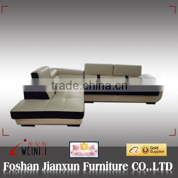 AD396 tow-toned leather sectional sofa set