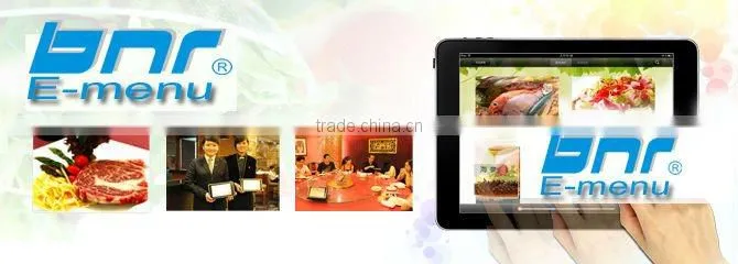 9.7 inch wireless e-menu order system for restaurant