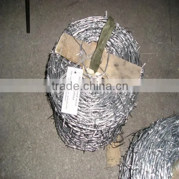 hot dipped galvanized barbed wire 12/14gauge