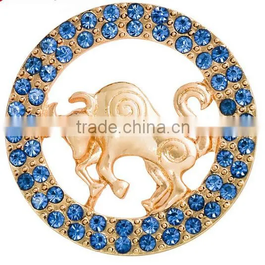 Alloy Taurus jewelry making pin for wedding dress brooch