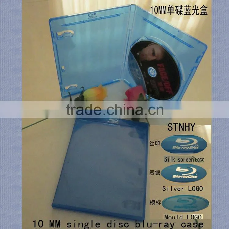 11mm bluray dvd case Red double with Print Blu-ray logo