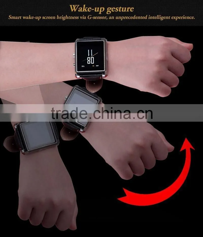 DM08 Smartwatch Luxury Leather IPS Business Wristwatch For Apple iPhone & Samsung Android Phone Luxury Bluetooth Smart Watch