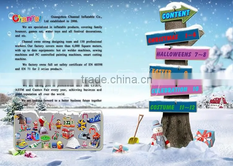 Custom inflatable lighted flat christmas tree