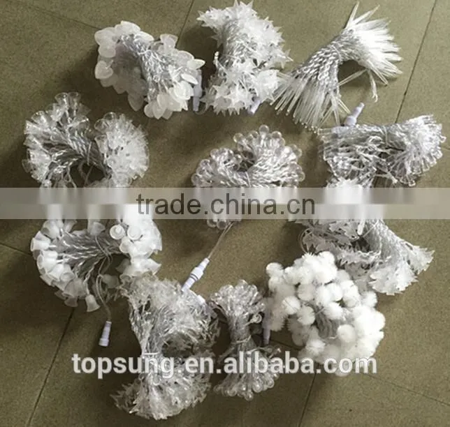 Strong PVC 68 leds white outdoor string lighting for outdoor