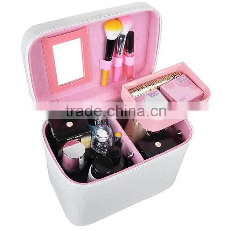 Big Capacity PU Leather Make Up Bag A Set Cosmetic Bag