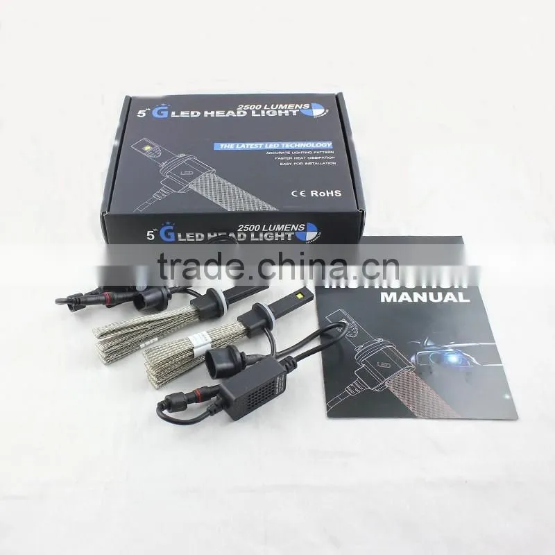 super bright 6500k 880 led headlight 6000lm G5 fanless head lamp 880 led car headlight