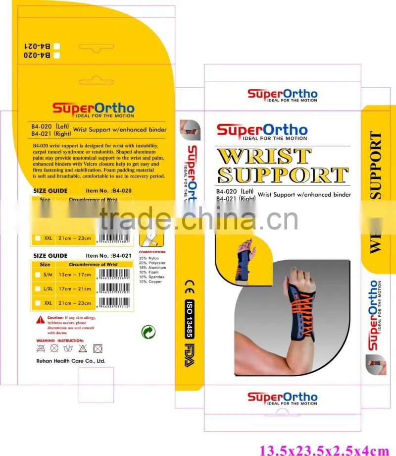B4-020 Wrist Wraps Support w/enhanced binder