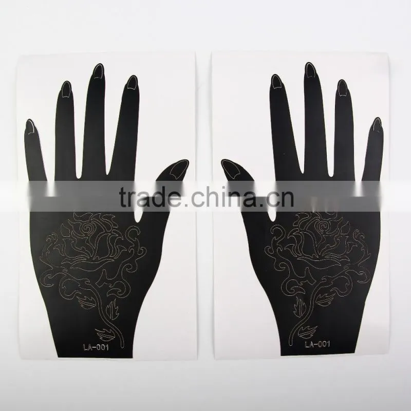 Black Plastic Temporary Airbrush Tattoo Stencil