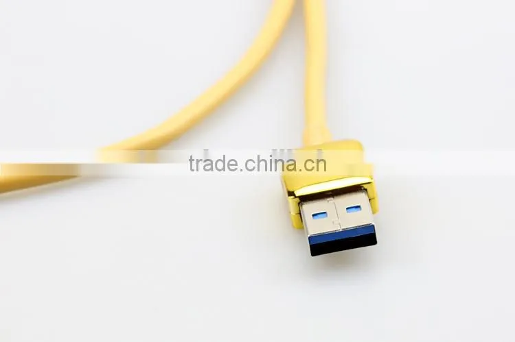 Micro usb dc charging port cable for Samsung bright yellow shell