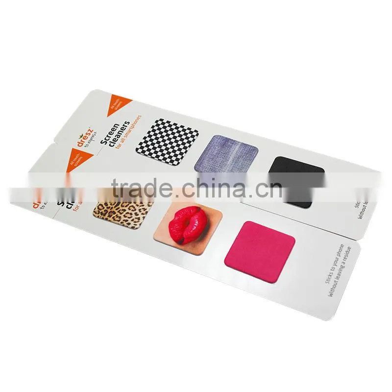 hot sale microfiber sticker screen cleaner