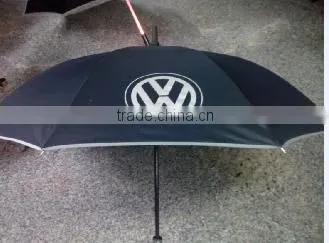 High Quality Pongee Logo Branding Straight Golf Umbrella