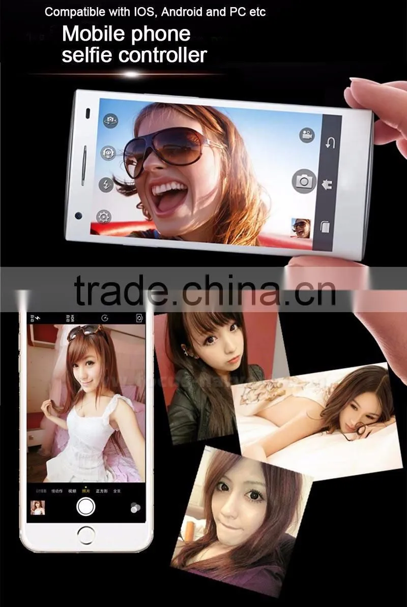 2016 factory direct price wirelress bluetooth remote shutter for selfie stick